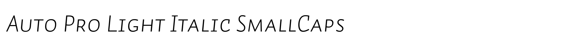 Auto Pro Light Italic SmallCaps image
